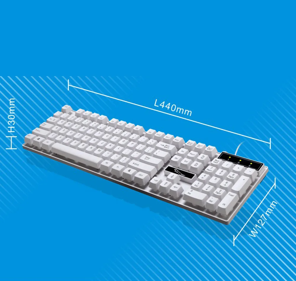 Игровая механическая клавиатура с металлическим основанием USB Проводная teclado gamer