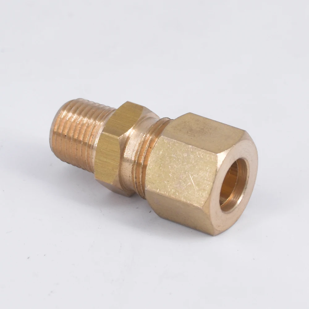 1/8 "NPT Мужской Fit 1/8" OD 3,175 мм трубка компрессионный соединение латунный фитинг разъем пропан вода газ Воздух Топливо Hydaulic пневматический