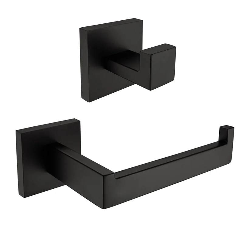 

Towel Ring Black Hook Stainless Steel Bathroom Hardware Set Brushed Gold Towel Bar Bath Accessories Toilet Roll Paper Holder