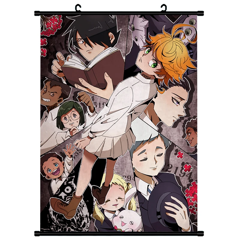 Yakusoku No Neverland Norman Emma Ray Anime The Promised Neverland Wall  Scroll Mural Poster Wall Hang Poster Fashion Home Decor - Painting &  Calligraphy - AliExpress