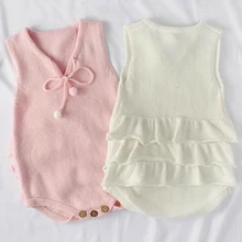 Женский Детский комбинезон ручной вязки, повседневный Облегающий комбинезон с листьями лотоса