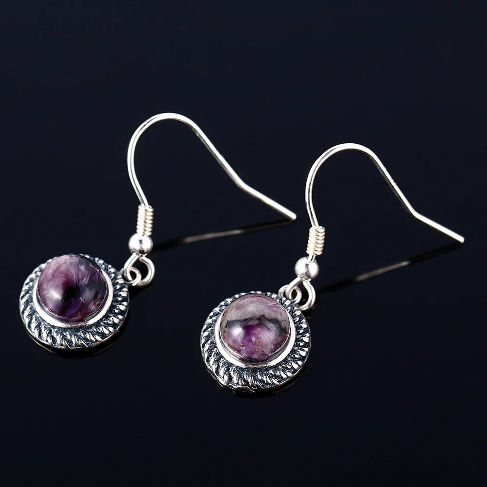 drop-earring-Charoite (5)