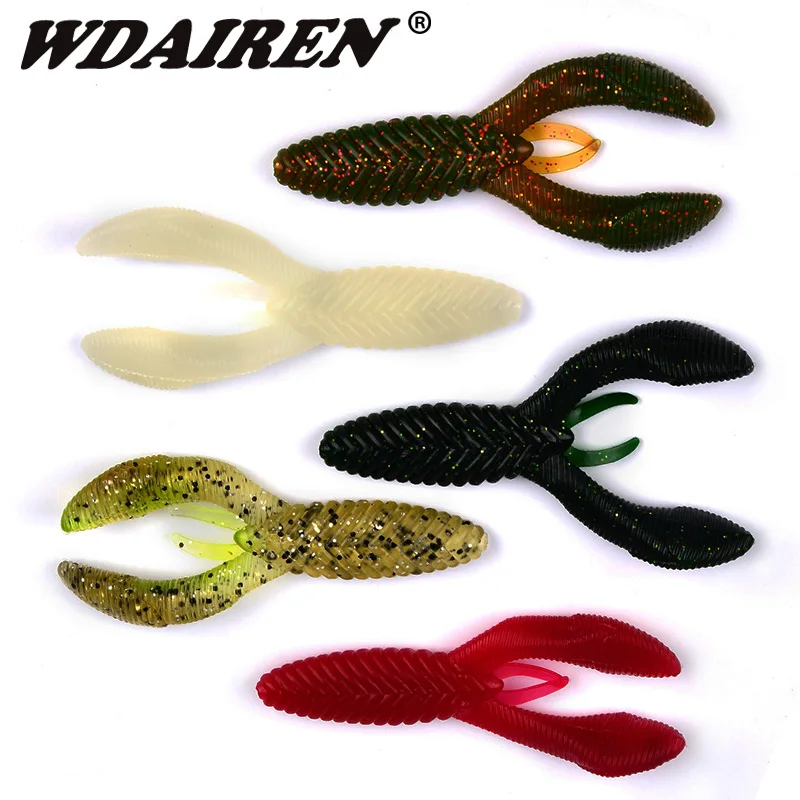 

2pcs/lot fishing Lure Simulation Soft Shrimp Bait 9cm 11g Lobster Type jiging Baits 5 Colors Fake Shrimp Bait Fishing tackle