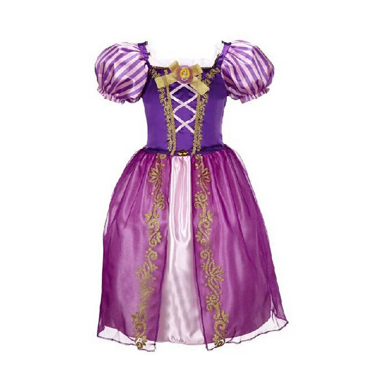 

Baby Girl Dress Summer 2017 Chlidren Cartoon Long Hair Princess Dresses Kids Cosplay Party Costume Girls Clothes Toddler Vestido