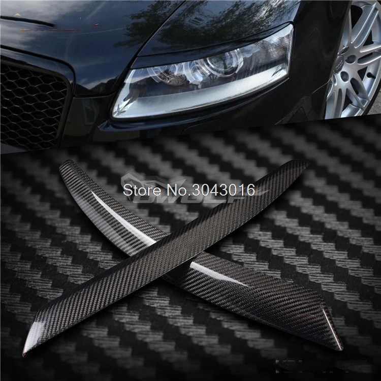 High Quality Real Carbon Fiber decoration Headlights Eyebrows Eyelids