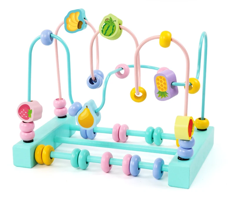 Детские деревянные Обучающие игрушки Монтессори для детей, кружочки вокруг бисера, математические игрушки для детей, развивающие обучающие игры, обучающие средства