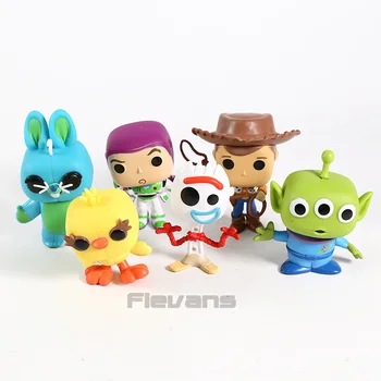 

Toy Story 4 Woody Buzz Lightyear Alien Ducky Bunny Forky PVC Figures Collectible Toys Dolls 6pcs/set