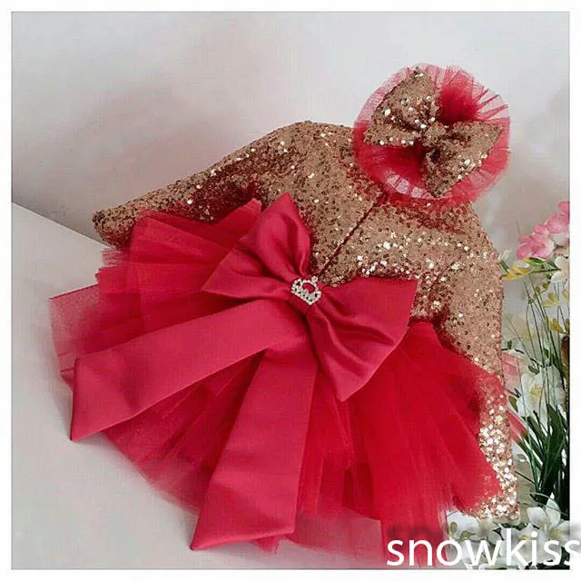 golden baby frock