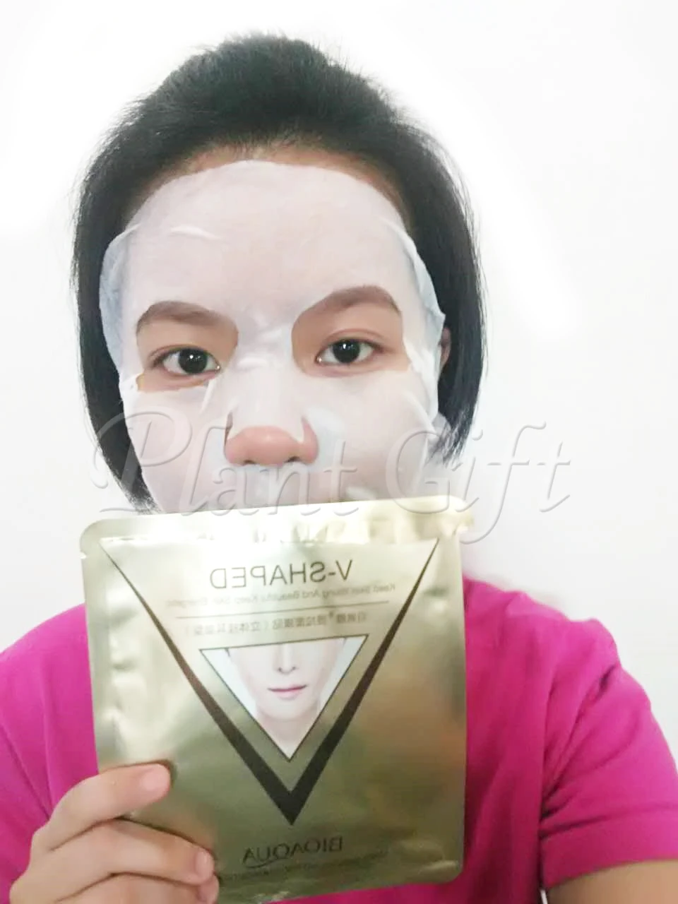 Beli 8 pcs * 40g lembar masker wajah kolagen masker wajah kosmetik perawatan wajah dagu V bentuk lifting firming whitening kecantikan masker wajah