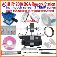 Лидер продаж! ACHI ir12000 паяльная станция 3 тепла зон материнская плата ремонт машины+ 230 шт. 90 мм BGA трафареты+ 20 подарки