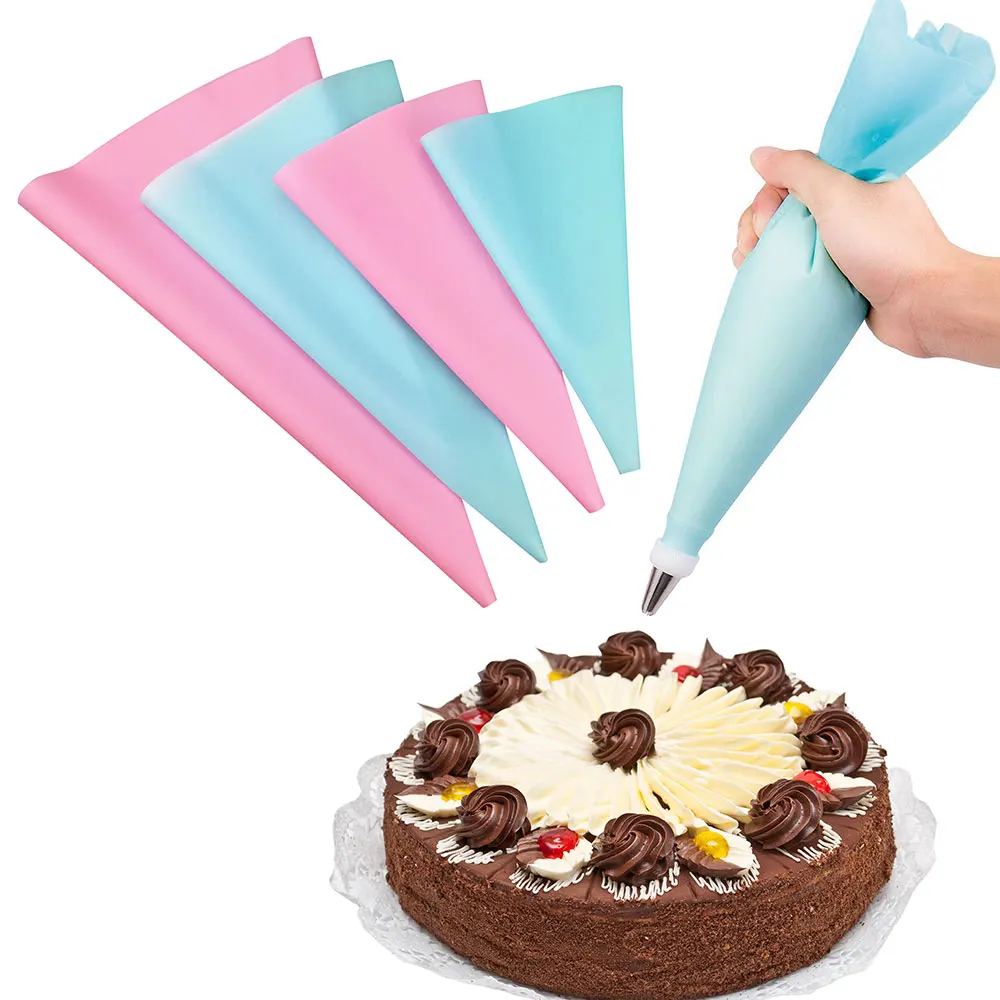 57PCSSet 4Size Silicone Icing Piping Cream Pastry Bag+48x Stainless Steel Nozzle Tips+5x Converter DIY Cake Decorating Tools (21)