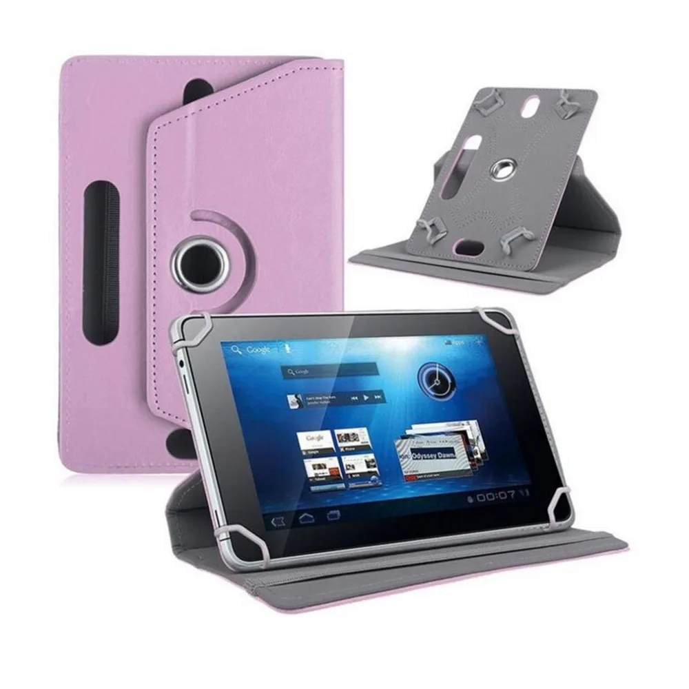 

7 Inch Tablet Computer Case Three Hole Universal Universal Four Corner Hook 360 Degree Rotating Leather Case