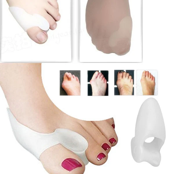 

2 Pcs Gel Bunion dedos pie Toe Separator, Eases Foot Pain Foot Hallux Valgus Guard Cushion, Toe spreader alluce valgo