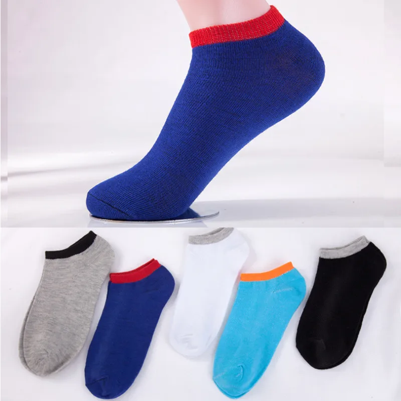 Носки-башмачки мужские весенние носки цветные полосатые короткие Дышащие носки с закрытым носком мужские носки-башмачки могут быть