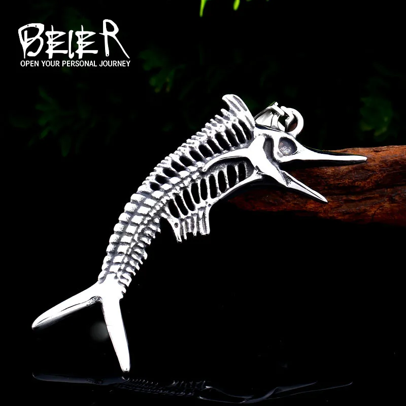 

BEIER Fashion Japanese purchase of chino Swordfish pendant Necklace personality chain Jewelry for man LHP063