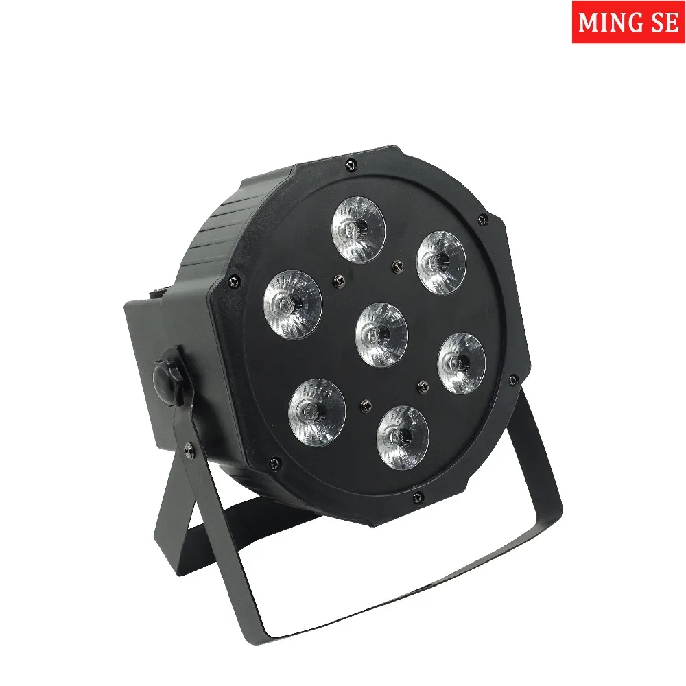 25 Angle big lens 7x18W led Par lights RGBWA UV 6in1 flat par led dmx512 disco lights professional stage dj equipment