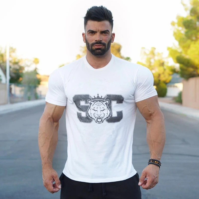 Gym t shirt Men Fitness Short Sleeve Tee Top (11)