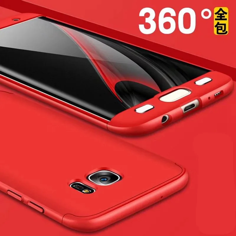 Mutouniao футляр для Samsung Galaxy S7 red edge 360 защиты ПК Пластик ударопрочный жесткий чехол s7