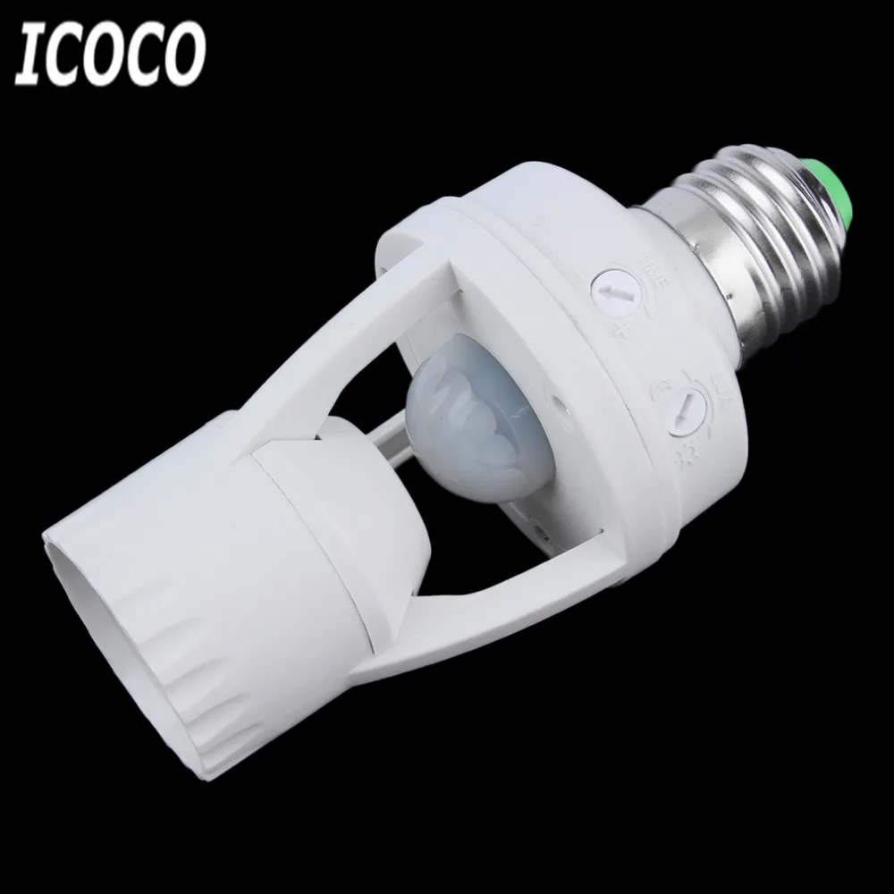  ICOCO 1pc 360 Degree PIR IR Infrared Body Induction Motion Sensor Switch Base for E27 Plug LED Bulb - 32871454433