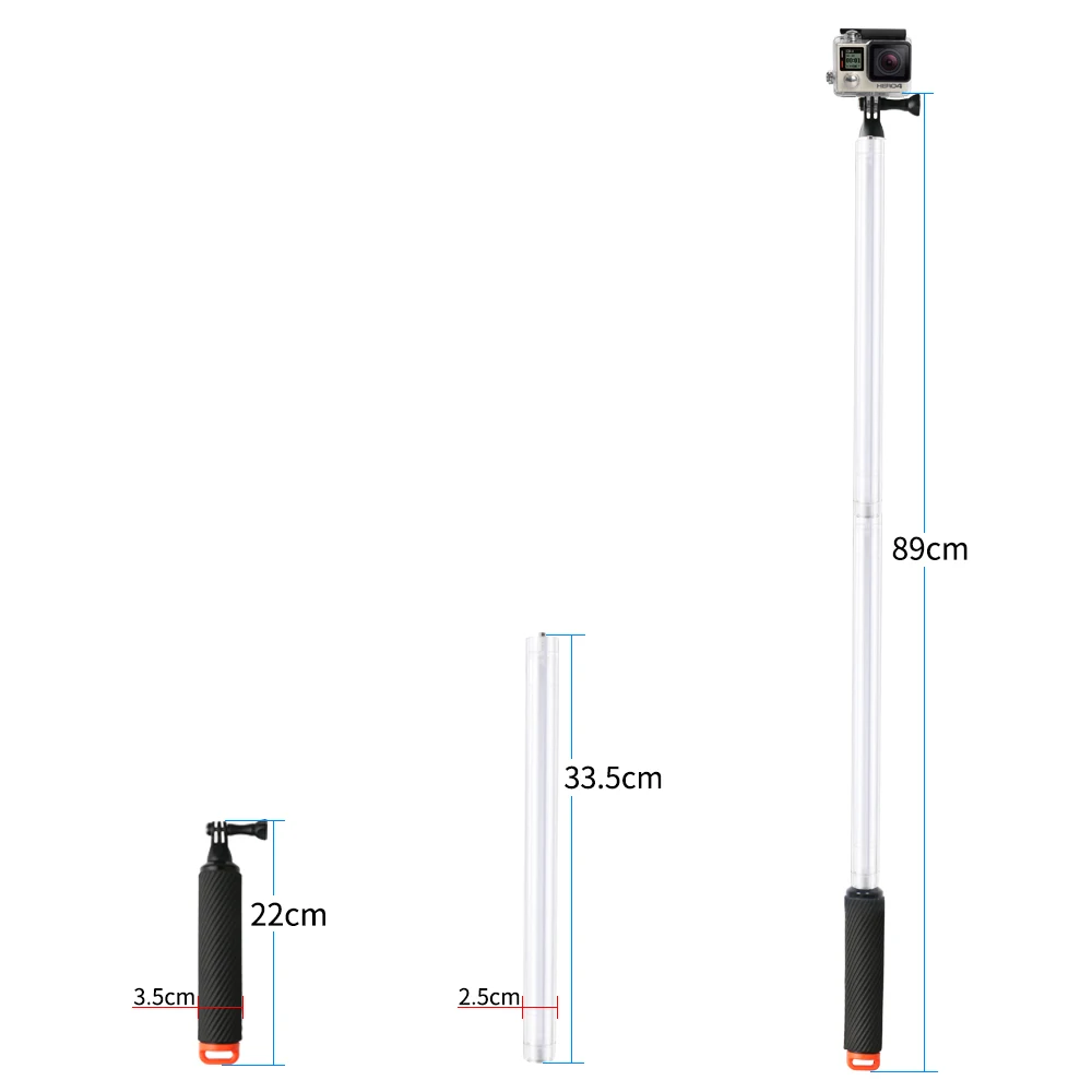 Selfie stick Buoyant rod for Gopro6 -5