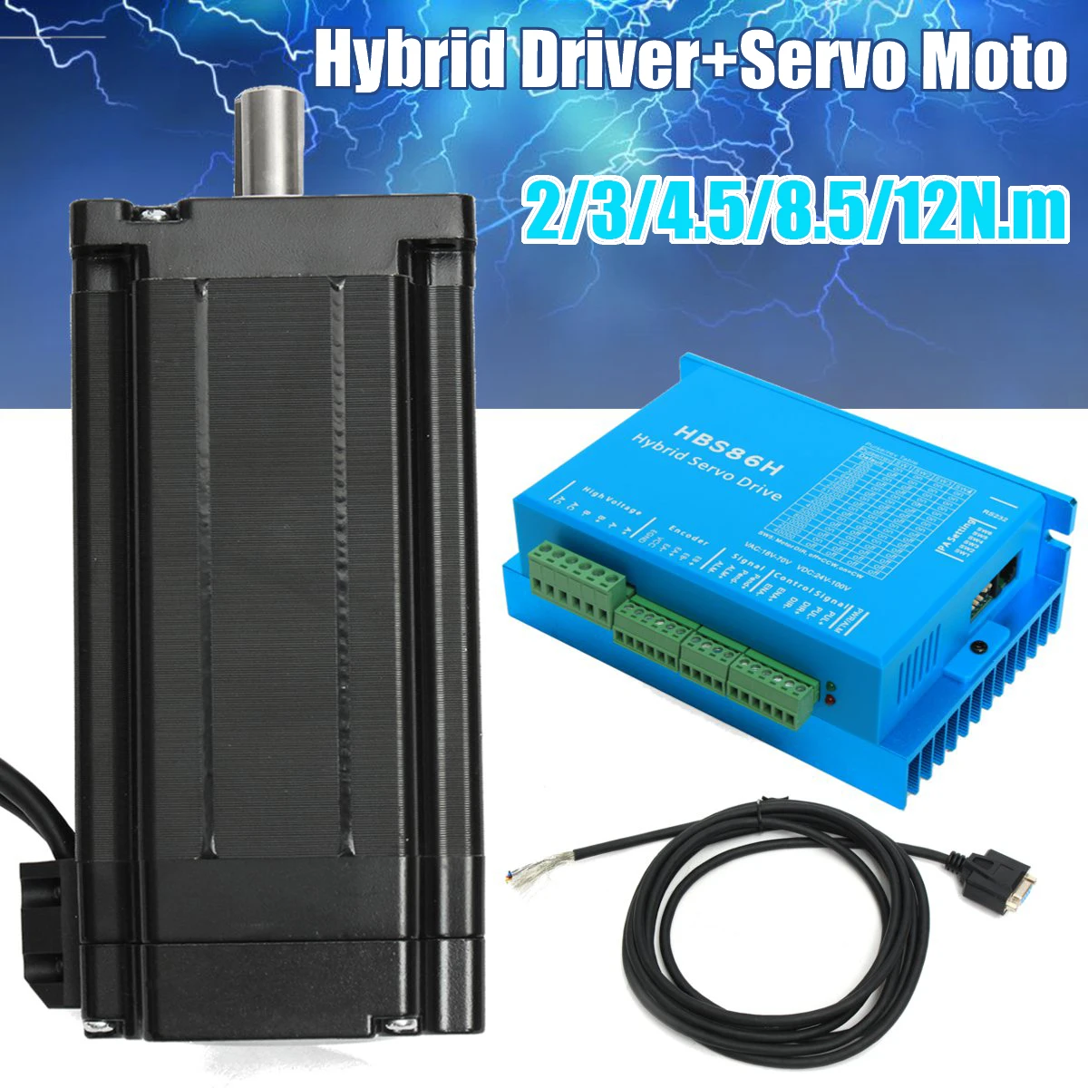 

CNC HSS86 Hybrid Driver+ Servo Motor Nema34 12N.m Closed Loop Stepper Motor Kit High Quality Stepper Motor Accessories