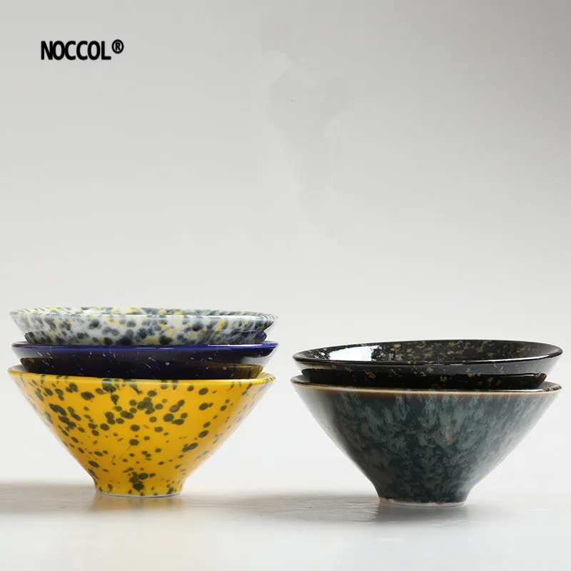 NOCCOL 5 шт./компл. красочные Керамика чашки для чайной церемонии кунг-фу Винтаж Кружка Китай Чай чашки набор Семья днем Чай посуда подарок 5 цветов