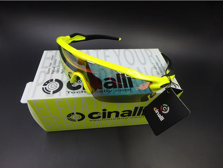 Спортивные солнцезащитные очки CINALLI C-078 Велосипеды гонки Googles защитный TR90 рамка Велосипеды очки из поликарбоната, поляризованные