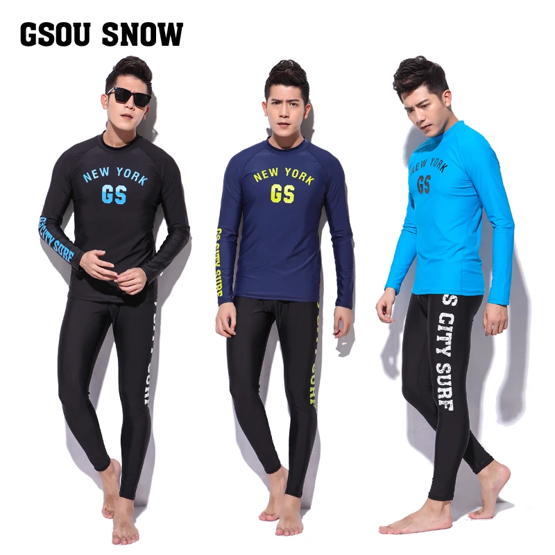 Gsou snow diving suit male swimsuit long sleeved clothing sunscreen