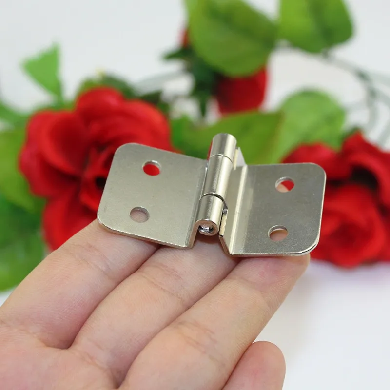 Мм 10 шт. 50*28 мм Винтаж Chrome цвет двери шкафа петля для чемодана 4 отверстия Декор Утюг петли для ящиков Таблица мебель украшения