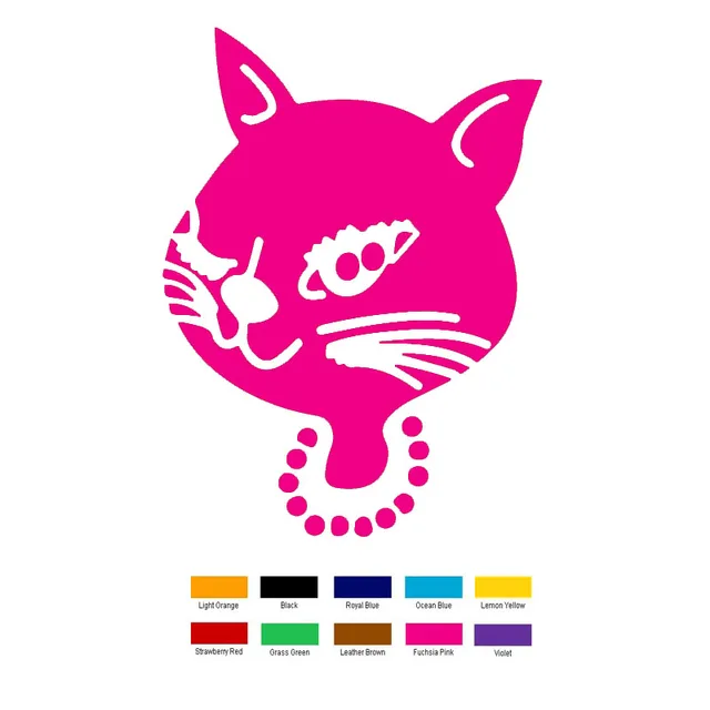 car stying winking kitty cat car sticker for truck jdmwindow bumper