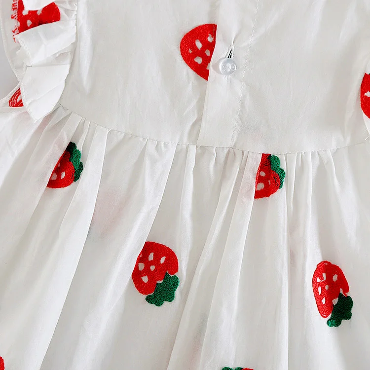 Baby Dress O-neck Summer Cotton Stitched Flower Baby Girl Summer Clothes 2 year Baby Dresses Girl 4