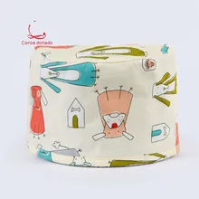 Операционная Кепка из хлопка, кепка для операционной комнаты, женская, мужская, доктор, салон красоты, напечатанная Кепка, пятнистая собака, шапочка медсестры