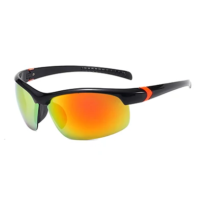 Новые рыболовные солнцезащитные очки на открытом воздухе UV400 ЗАЩИТА Пешие прогулки Вождение Велоспорт очки унисекс дорожный велосипед MTB очки - Цвет: Black Red