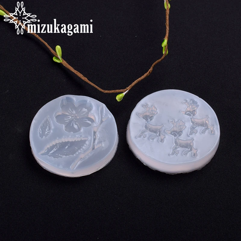 

1pcs UV Resin Jewelry Liquid Silicone Mold Leaf Flowers Deer Resin Molds Charms For DIY Handwork Jewelry Finding Accessories