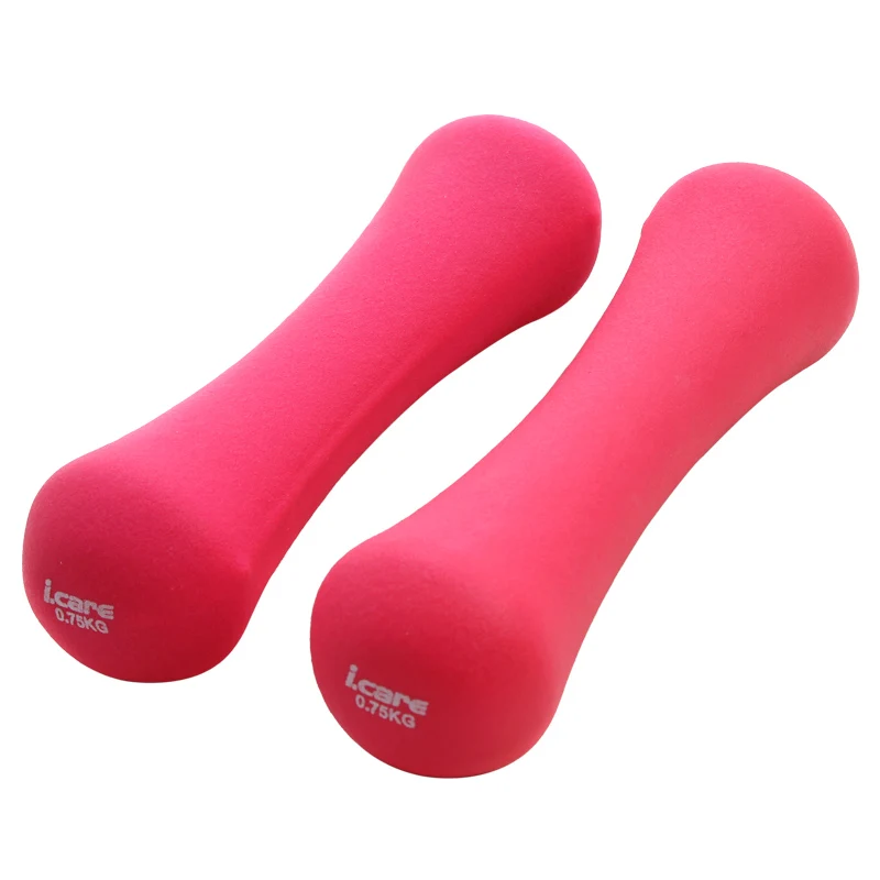 0,75 кг * 2 пластиковые наконечники в гантели домашнее оборудование для фитнеса для похудения Упражнение для укрепления тела гантели ручной