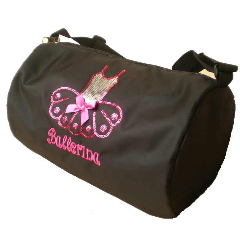 

Girls Ballet Tutu Ballet Bags For Children Cute Black Pink Canvas Ballet Dance Bag Kids Ballet Gift Paillette Duffel Bags