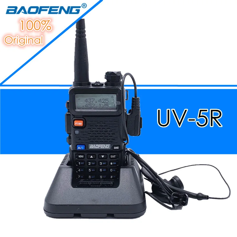 Baofeng UV-5R Walkie Talkie профессиональная CB радиостанция FM приемопередатчик 5 Вт VHF UHF