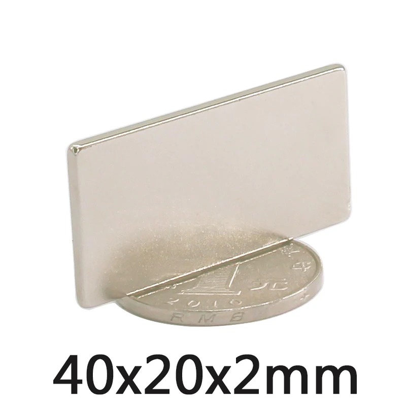 

3/5/10pcs N35 Super Strong Block Magnets 40x20x2mm for Craft Art Rare Earth Neodymium Magnet 40*20*2mm NdFeB magnet