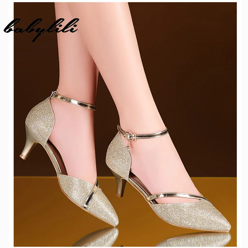 

Women's Sandals Women's Shoes Sexy High Heels Women's Gold and Silver Wedding Shoes Birdman Water Drill High Heels