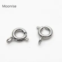 20 шт 6 мм Нержавеющая Сталь Пружинное Кольцо Круглые застежки Открытое кольцо