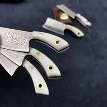 Мини-модель высокого качества нож для нарезки фруктов японский VG10 стальные острые Кухонные Ножи Дамасская резка G10 Ручка