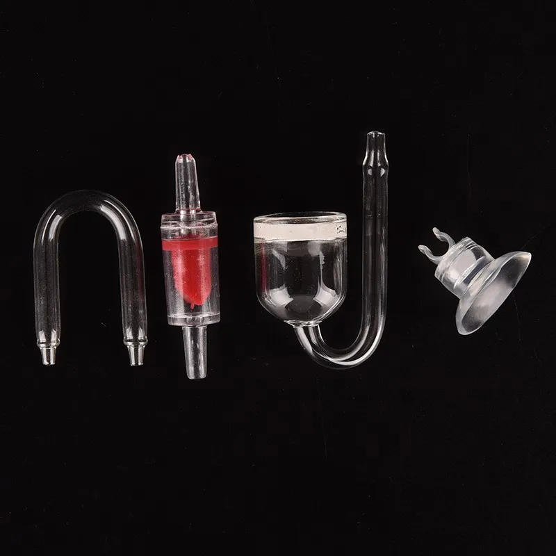 Functional Aquarium Co2 Diffuser Kit Check Valve U Shape Glass Tube