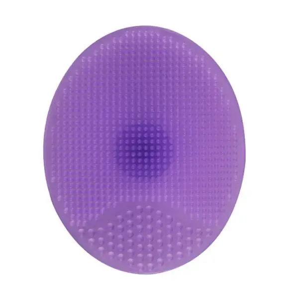 purPle Силиконовые Красота стирка Pad Лицо угревая лицевая щетка для чистки инструмент мягкая круглая формочка из силикона косметическая пудра Puff 5,29 - Цвет: purPle