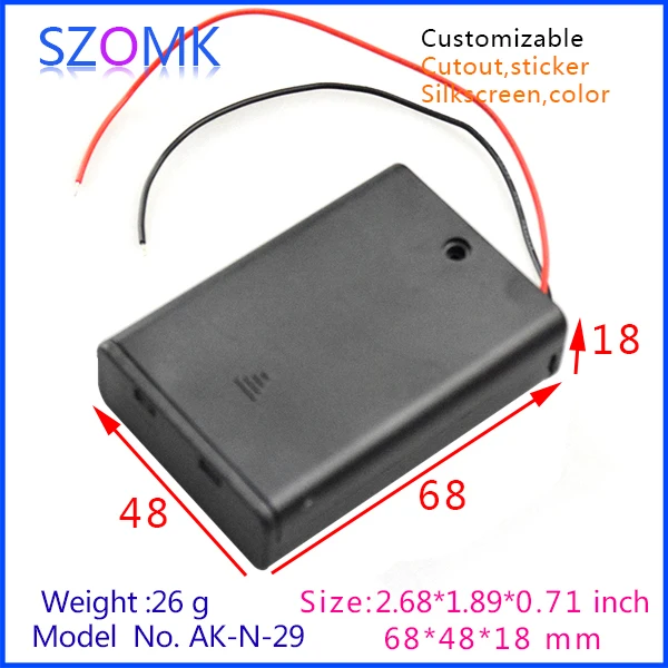 

1 piece, electronics plastic junction boxes 2015 new 68*48*18mm electrical project box, electronics outlet boxes