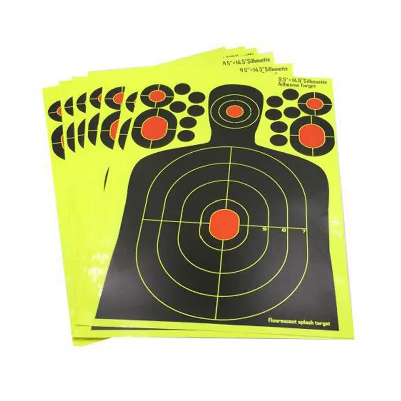 Новая распродажа 10 упак. реалистичные 12,5x9,5 дюйм(ов) цели для стрельба Пастер стикеры бумага, рулон упакованы не сложен