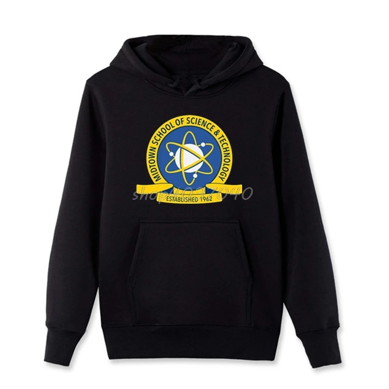 

New Men's Funny Hip Hop Hoodie New Spiderman Home Coming Midtown School Of Science Logo Movie Christian Sweatshirts Streetwear