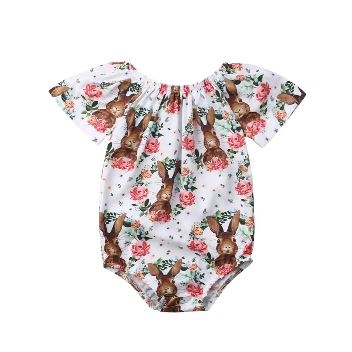 baby girl bunny romper