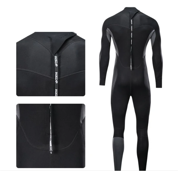 Hisea 1.5mm neoprene men diving suit wetsuits long sleeved pants surfing suit  swimwear bodysuit003