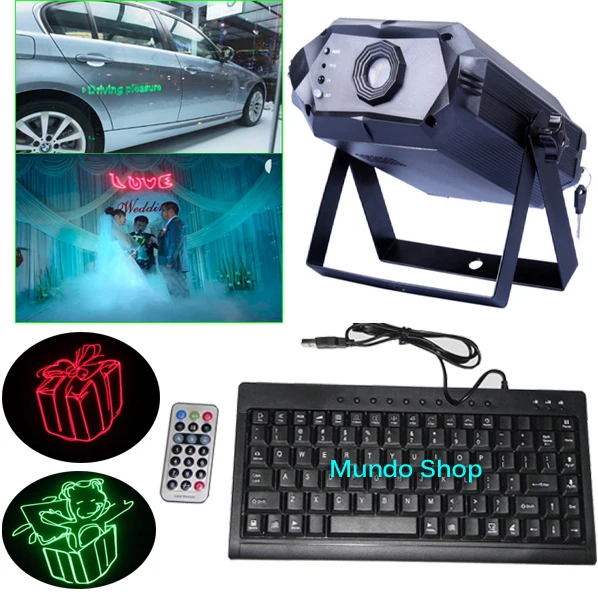 

DHL 300mW RGB MultiColour DJ Text Laser Light with Keyboard+IR Remote Holiday Party Stage Disco lights projector, Free Shipping