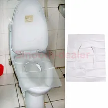 Горячая 5 упаковок 50 шт одноразовые бумажные Чехлы для сиденья унитаза для кемпинга путешествия AUG30